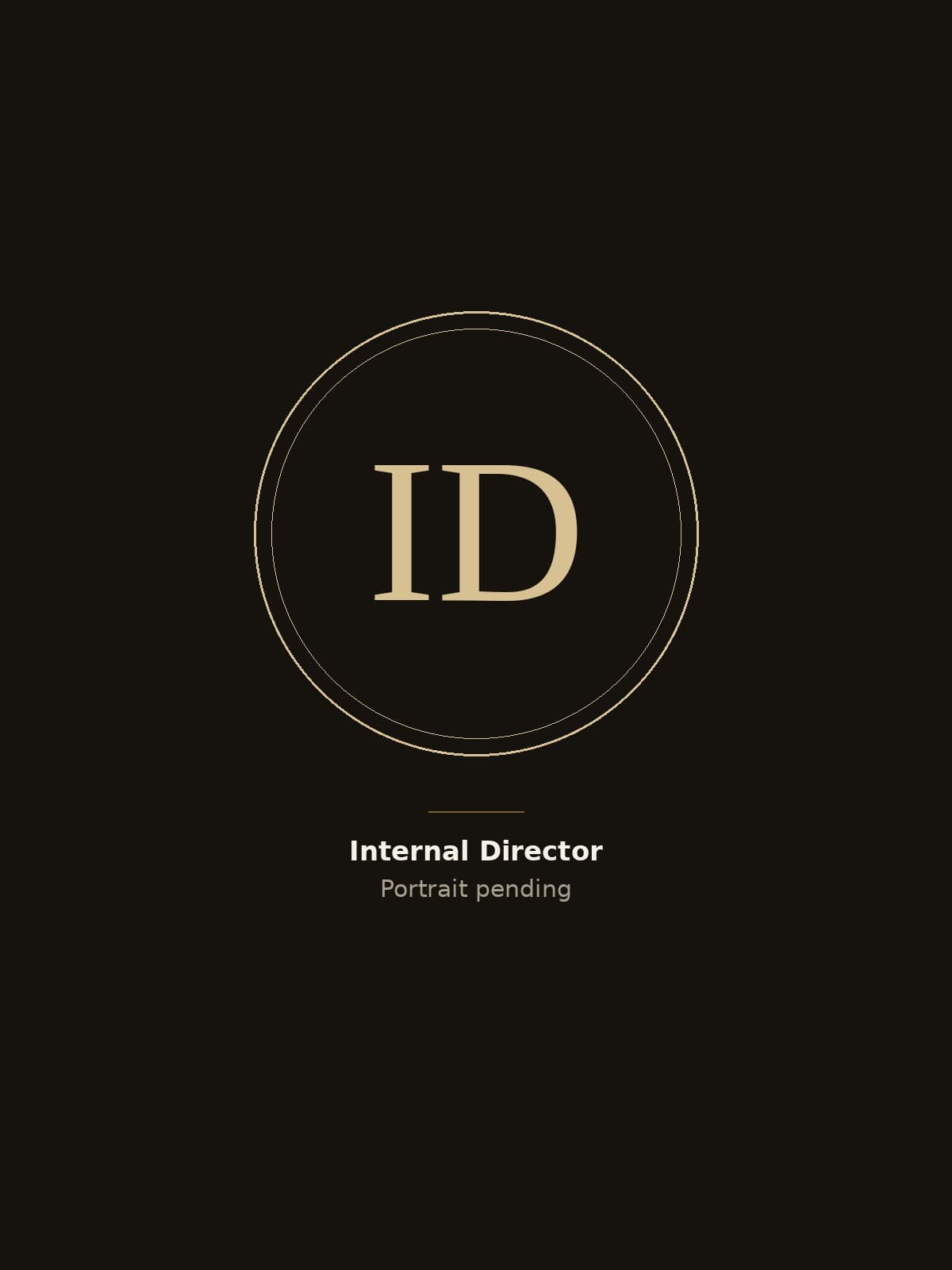 Formal portrait of the Internal director, neutral background, same crop as the rest of the Execution